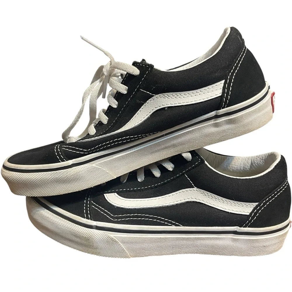 Vans Old Skool Black White‎ Classic Lace Uo Sneaker Shoes Kids 3